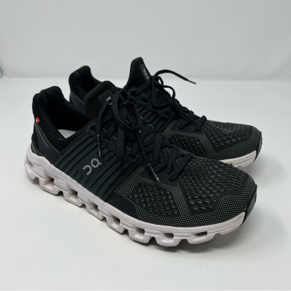 On Running Black and White Athletic Shoes